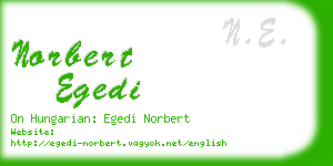 norbert egedi business card